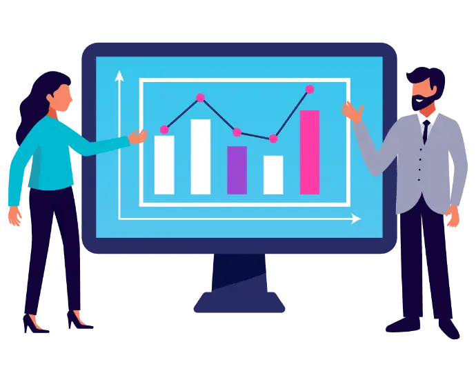 Deux personnages analyses les outils marketing